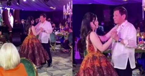 Duterte dances with daughter Kitty on her 18th birthday.